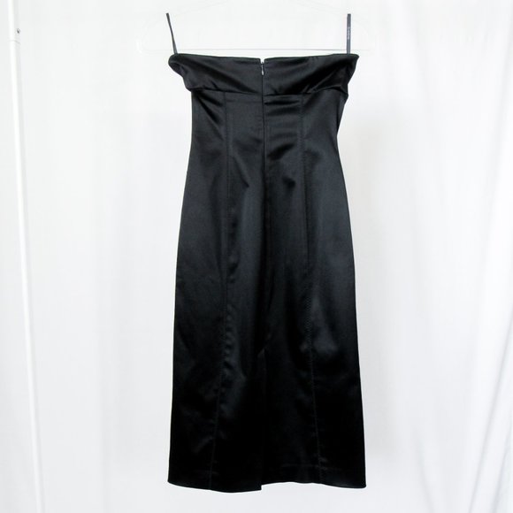 BEBE Vintage 90s Strapless Dress Little Black Dress Cocktail Party Size-S - Picture 7 of 14